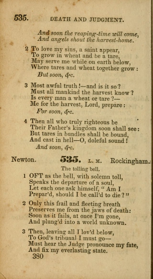 Select Hymns: adapted to the devotional exercises of the Baptist denomination (2nd ed.) page 380