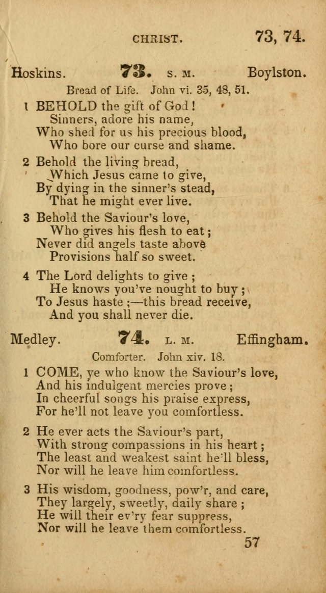 Select Hymns: adapted to the devotional exercises of the Baptist denomination (2nd ed.) page 57