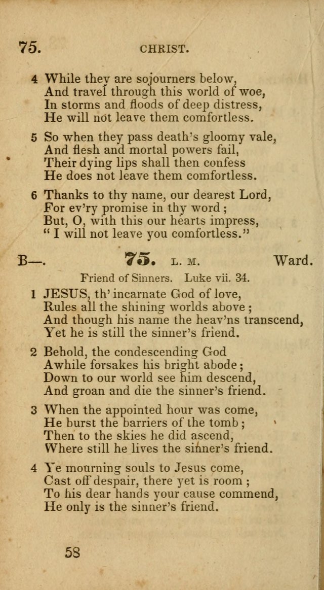 Select Hymns: adapted to the devotional exercises of the Baptist denomination (2nd ed.) page 58