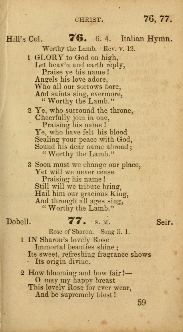 Select Hymns: adapted to the devotional exercises of the Baptist denomination (2nd ed.) page 59