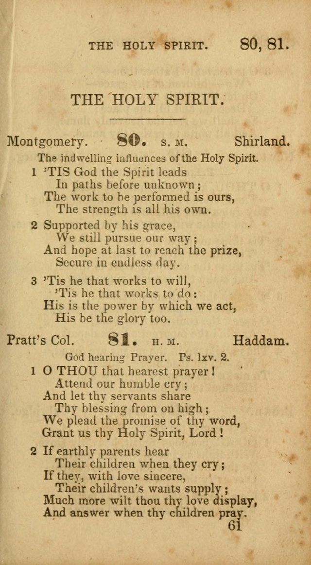 Select Hymns: adapted to the devotional exercises of the Baptist denomination (2nd ed.) page 61