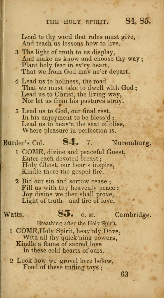 Select Hymns: adapted to the devotional exercises of the Baptist denomination (2nd ed.) page 63