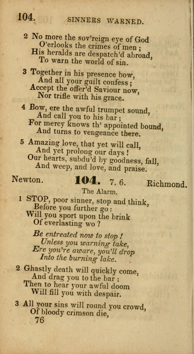 Select Hymns: adapted to the devotional exercises of the Baptist denomination (2nd ed.) page 76