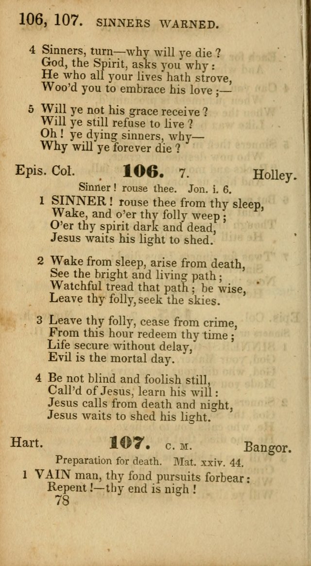 Select Hymns: adapted to the devotional exercises of the Baptist denomination (2nd ed.) page 78