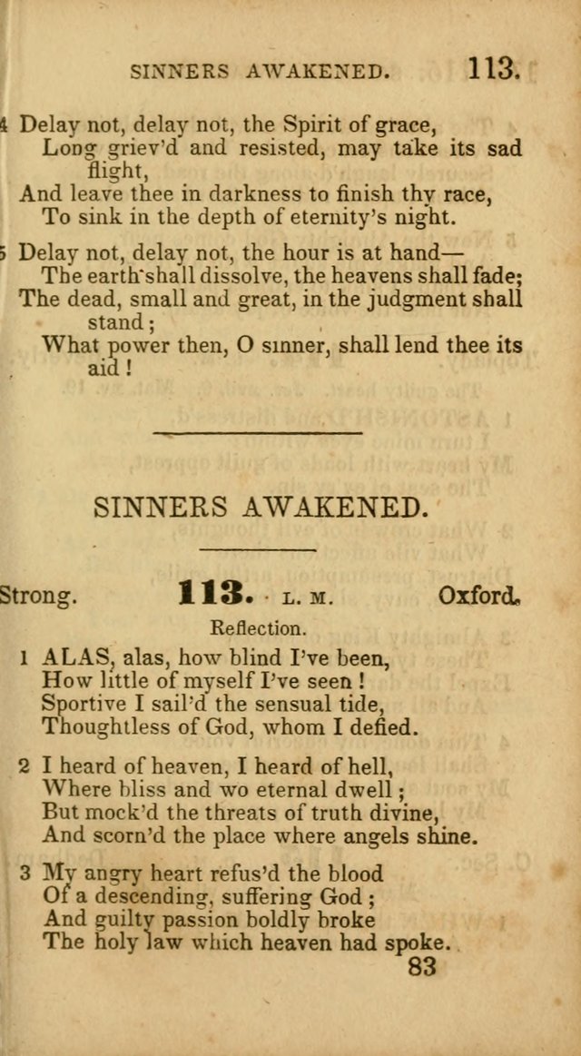 Select Hymns: adapted to the devotional exercises of the Baptist denomination (2nd ed.) page 83