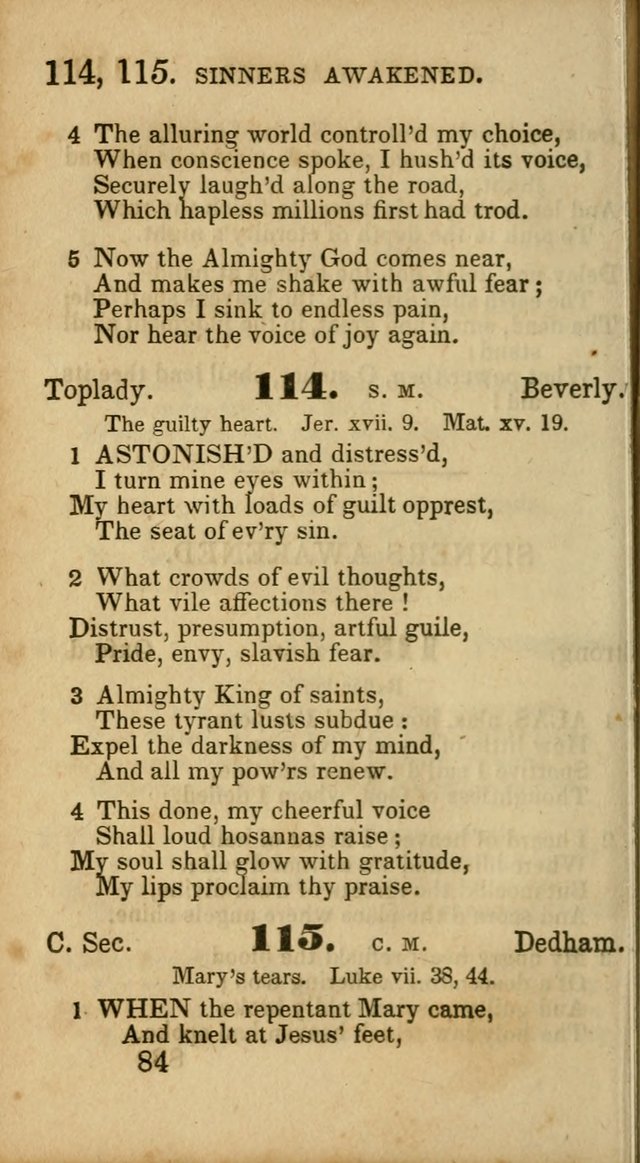 Select Hymns: adapted to the devotional exercises of the Baptist denomination (2nd ed.) page 84