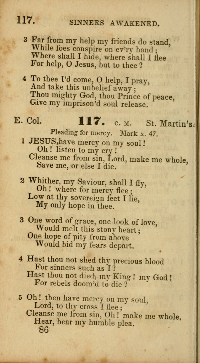 Select Hymns: adapted to the devotional exercises of the Baptist denomination (2nd ed.) page 86