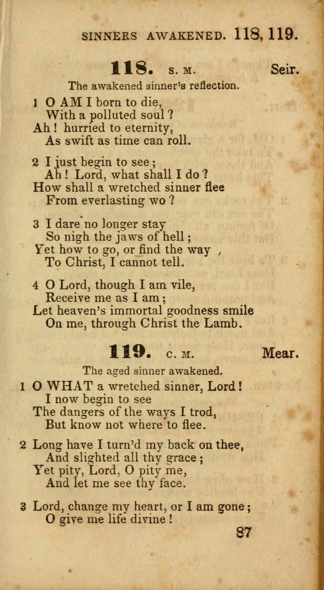 Select Hymns: adapted to the devotional exercises of the Baptist denomination (2nd ed.) page 87