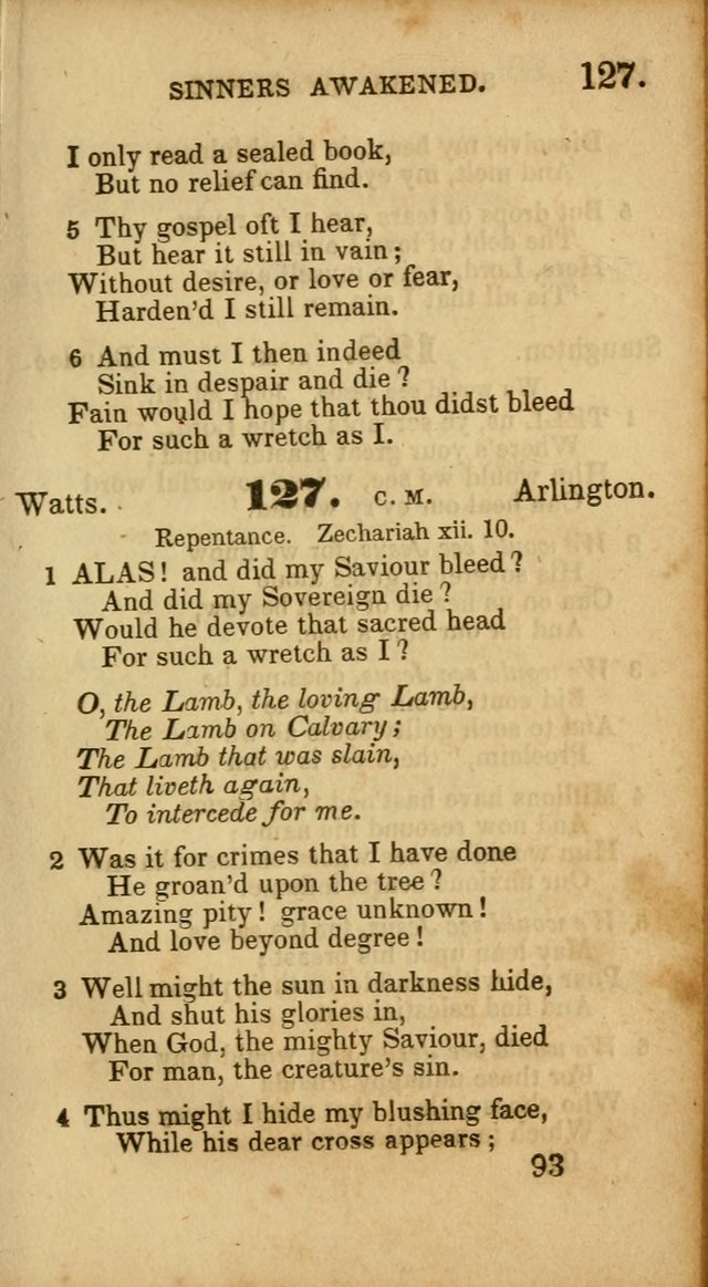 Select Hymns: adapted to the devotional exercises of the Baptist denomination (2nd ed.) page 93