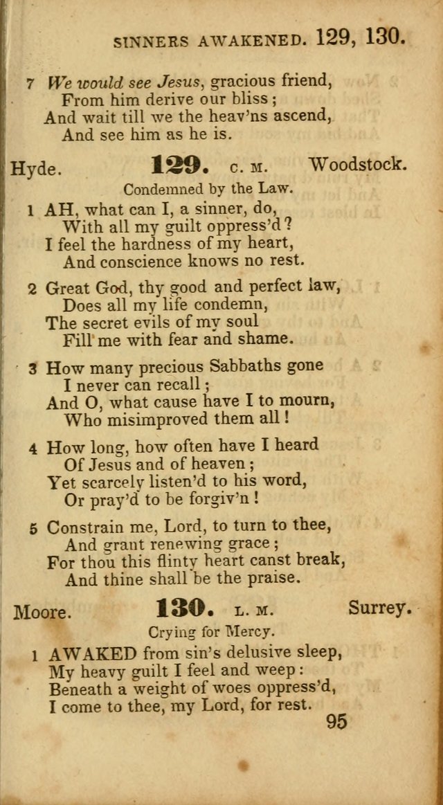 Select Hymns: adapted to the devotional exercises of the Baptist denomination (2nd ed.) page 95