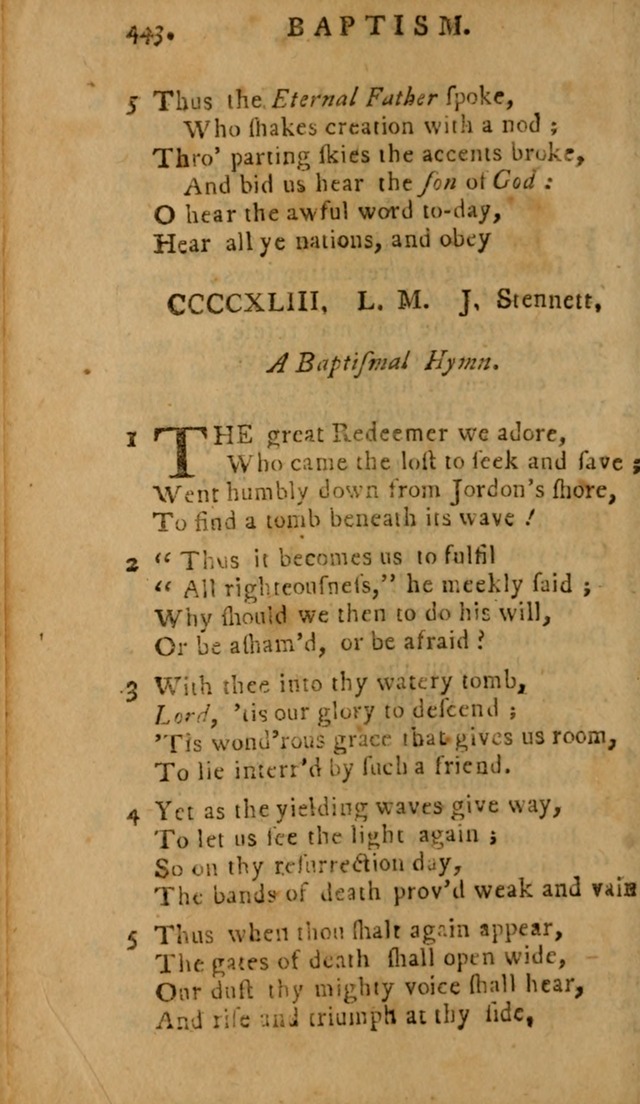 A Selection of Hymns: from the best authors, intended to be an appendix to Dr. Watt