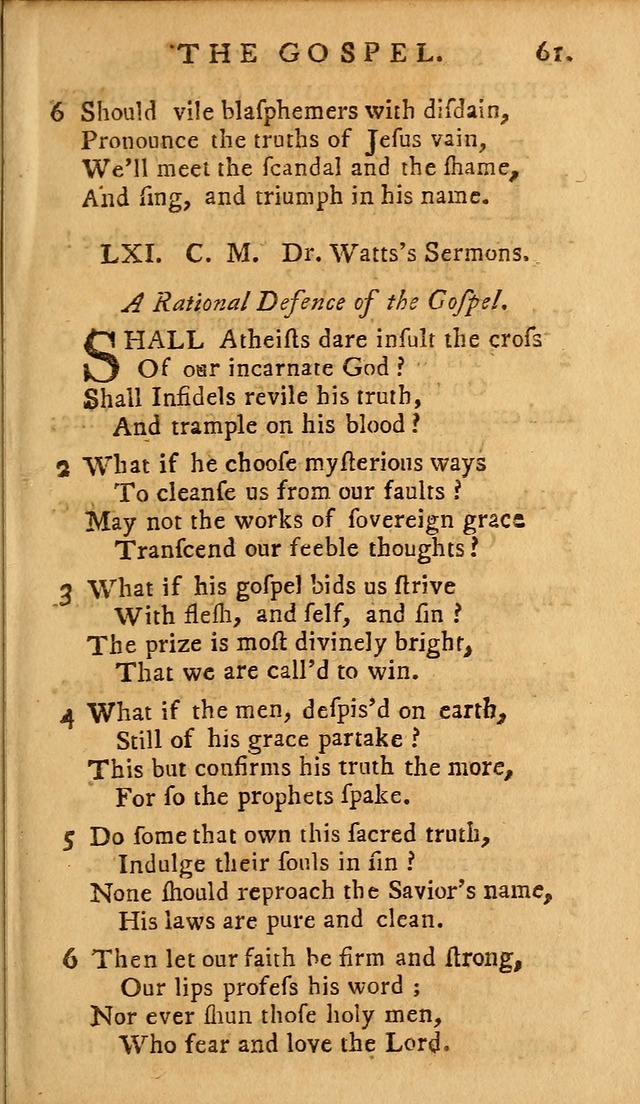 A Selection of Hymns: from the best authors, intended to be an appendix to Dr. Watt