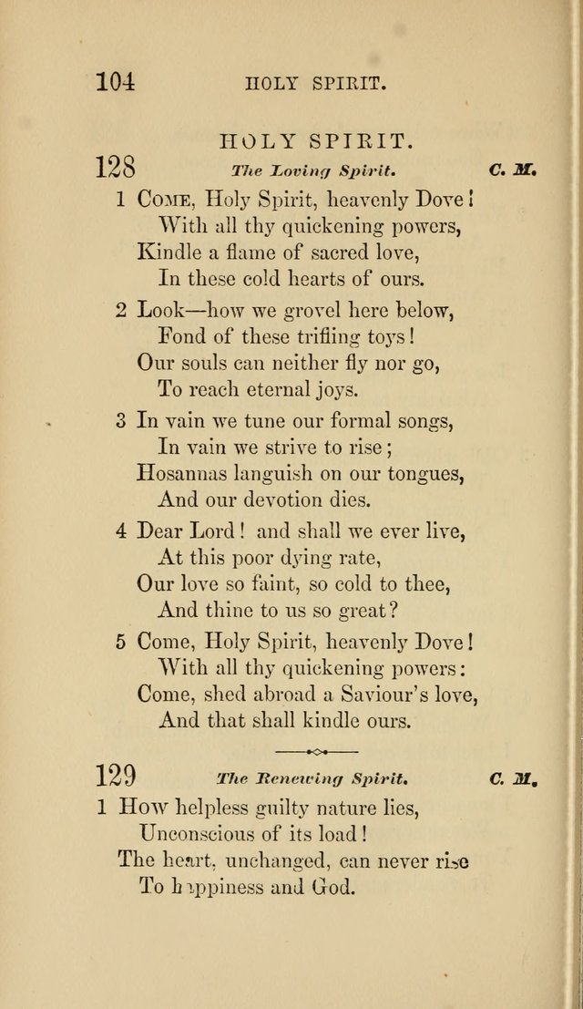 Social Hymn Book: Being the Hymns of the Social Hymn and Tune Book for the Lecture Room, Prayer Meeting, Family, and Congregation (2nd ed.) page 104