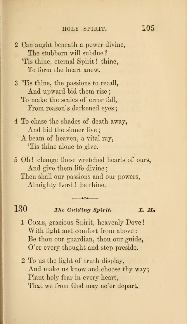 Social Hymn Book: Being the Hymns of the Social Hymn and Tune Book for the Lecture Room, Prayer Meeting, Family, and Congregation (2nd ed.) page 105