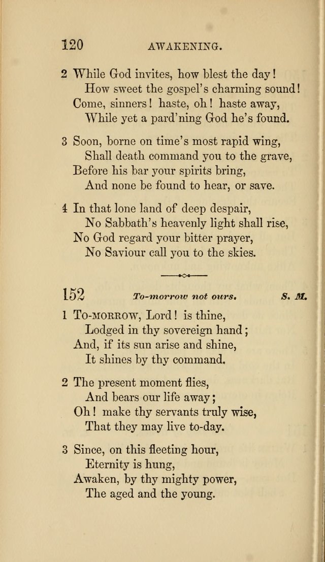 Social Hymn Book: Being the Hymns of the Social Hymn and Tune Book for the Lecture Room, Prayer Meeting, Family, and Congregation (2nd ed.) page 120