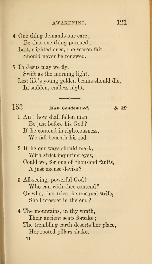 Social Hymn Book: Being the Hymns of the Social Hymn and Tune Book for the Lecture Room, Prayer Meeting, Family, and Congregation (2nd ed.) page 121