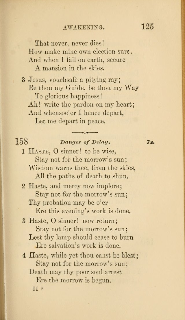 Social Hymn Book: Being the Hymns of the Social Hymn and Tune Book for the Lecture Room, Prayer Meeting, Family, and Congregation (2nd ed.) page 125