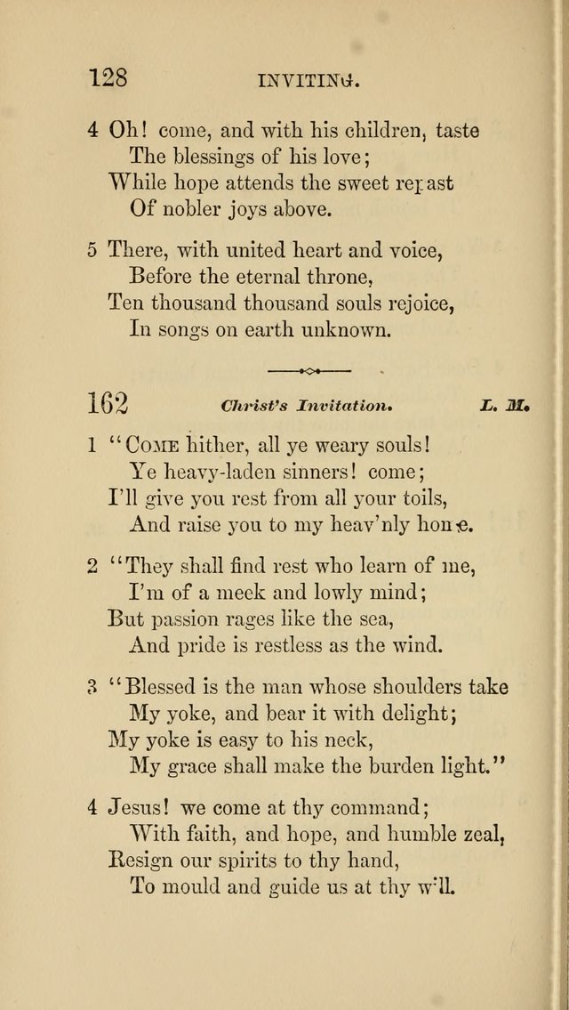 Social Hymn Book: Being the Hymns of the Social Hymn and Tune Book for the Lecture Room, Prayer Meeting, Family, and Congregation (2nd ed.) page 128