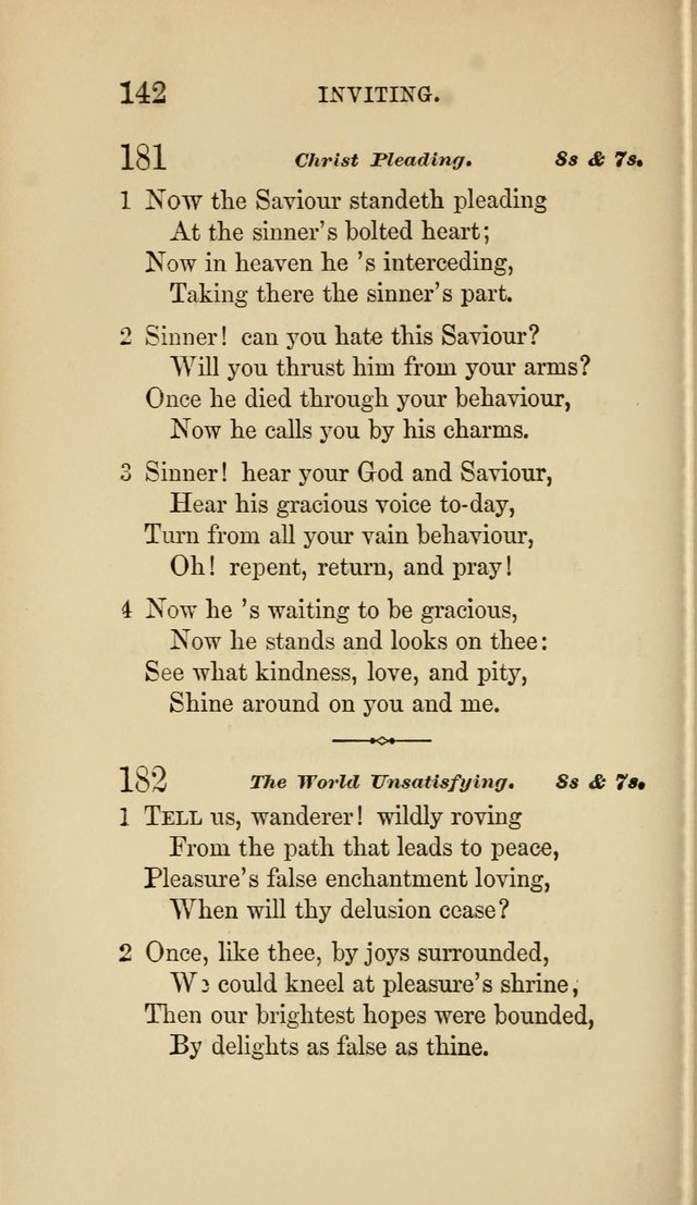 Social Hymn Book: Being the Hymns of the Social Hymn and Tune Book for the Lecture Room, Prayer Meeting, Family, and Congregation (2nd ed.) page 142