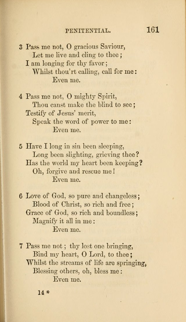 Social Hymn Book: Being the Hymns of the Social Hymn and Tune Book for the Lecture Room, Prayer Meeting, Family, and Congregation (2nd ed.) page 161