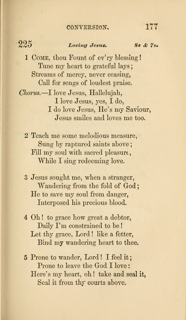 Social Hymn Book: Being the Hymns of the Social Hymn and Tune Book for the Lecture Room, Prayer Meeting, Family, and Congregation (2nd ed.) page 177