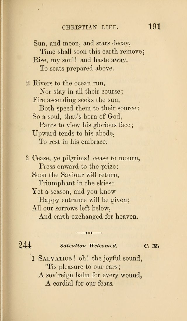 Social Hymn Book: Being the Hymns of the Social Hymn and Tune Book for the Lecture Room, Prayer Meeting, Family, and Congregation (2nd ed.) page 191