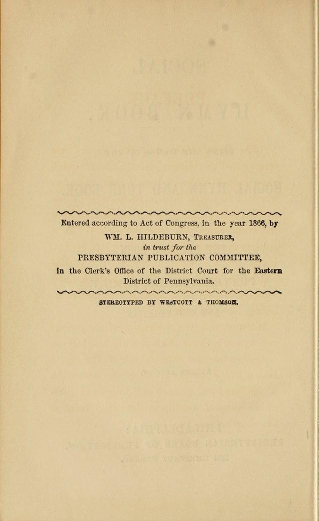 Social Hymn Book: Being the Hymns of the Social Hymn and Tune Book for the Lecture Room, Prayer Meeting, Family, and Congregation (2nd ed.) page 2