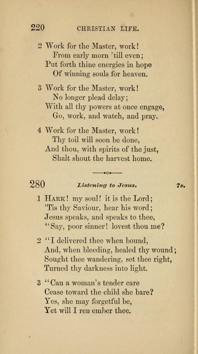 Social Hymn Book: Being the Hymns of the Social Hymn and Tune Book for the Lecture Room, Prayer Meeting, Family, and Congregation (2nd ed.) page 220