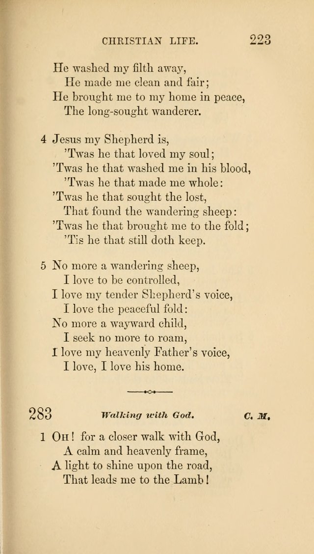 Social Hymn Book: Being the Hymns of the Social Hymn and Tune Book for the Lecture Room, Prayer Meeting, Family, and Congregation (2nd ed.) page 223