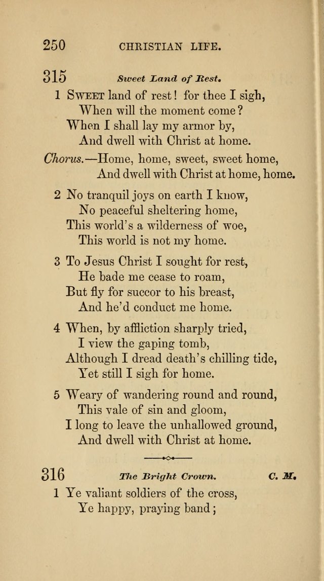 Social Hymn Book: Being the Hymns of the Social Hymn and Tune Book for the Lecture Room, Prayer Meeting, Family, and Congregation (2nd ed.) page 250