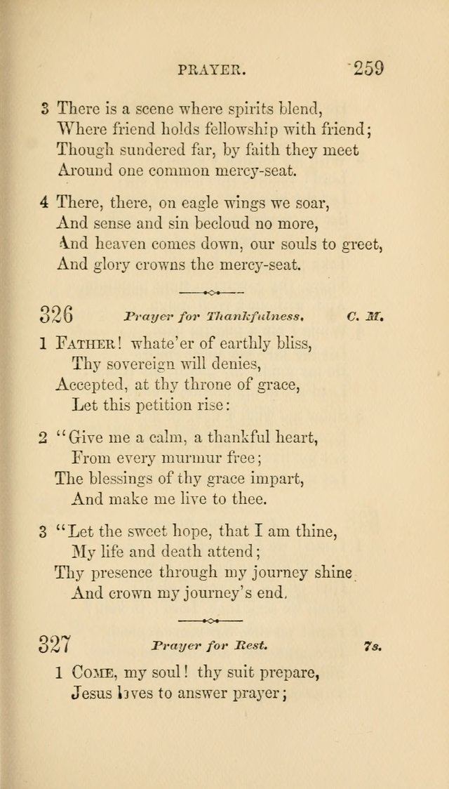 Social Hymn Book: Being the Hymns of the Social Hymn and Tune Book for the Lecture Room, Prayer Meeting, Family, and Congregation (2nd ed.) page 259