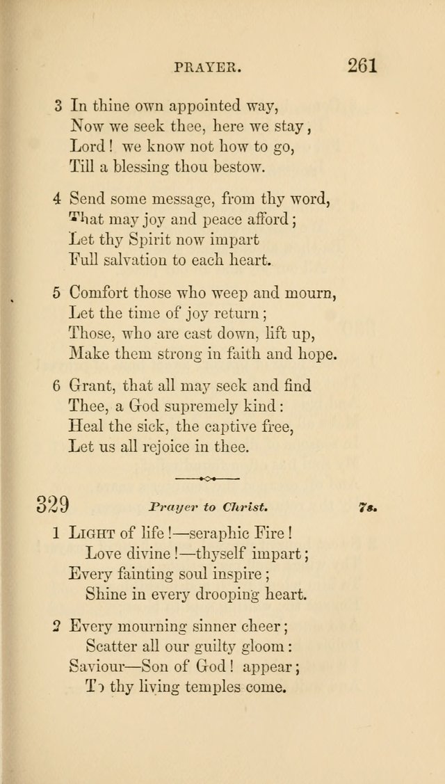 Social Hymn Book: Being the Hymns of the Social Hymn and Tune Book for the Lecture Room, Prayer Meeting, Family, and Congregation (2nd ed.) page 261