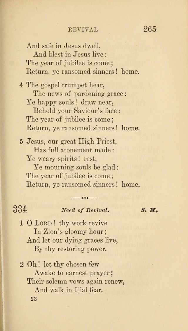 Social Hymn Book: Being the Hymns of the Social Hymn and Tune Book for the Lecture Room, Prayer Meeting, Family, and Congregation (2nd ed.) page 265