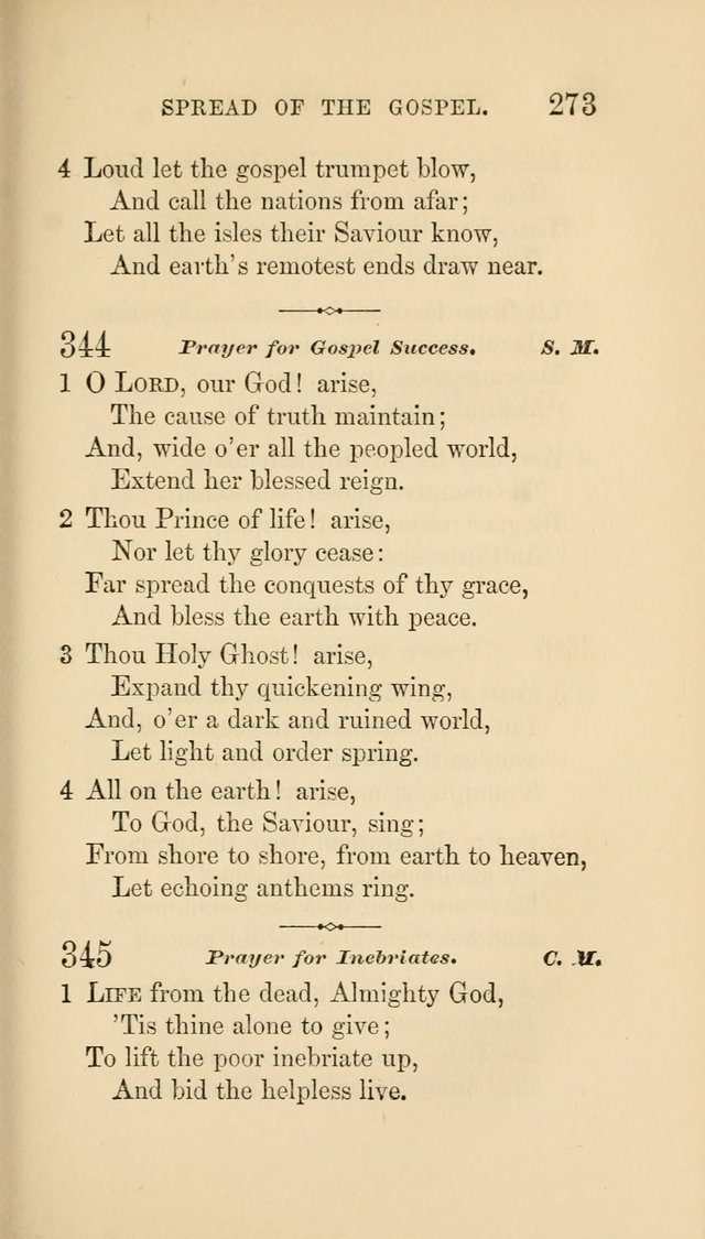 Social Hymn Book: Being the Hymns of the Social Hymn and Tune Book for the Lecture Room, Prayer Meeting, Family, and Congregation (2nd ed.) page 273