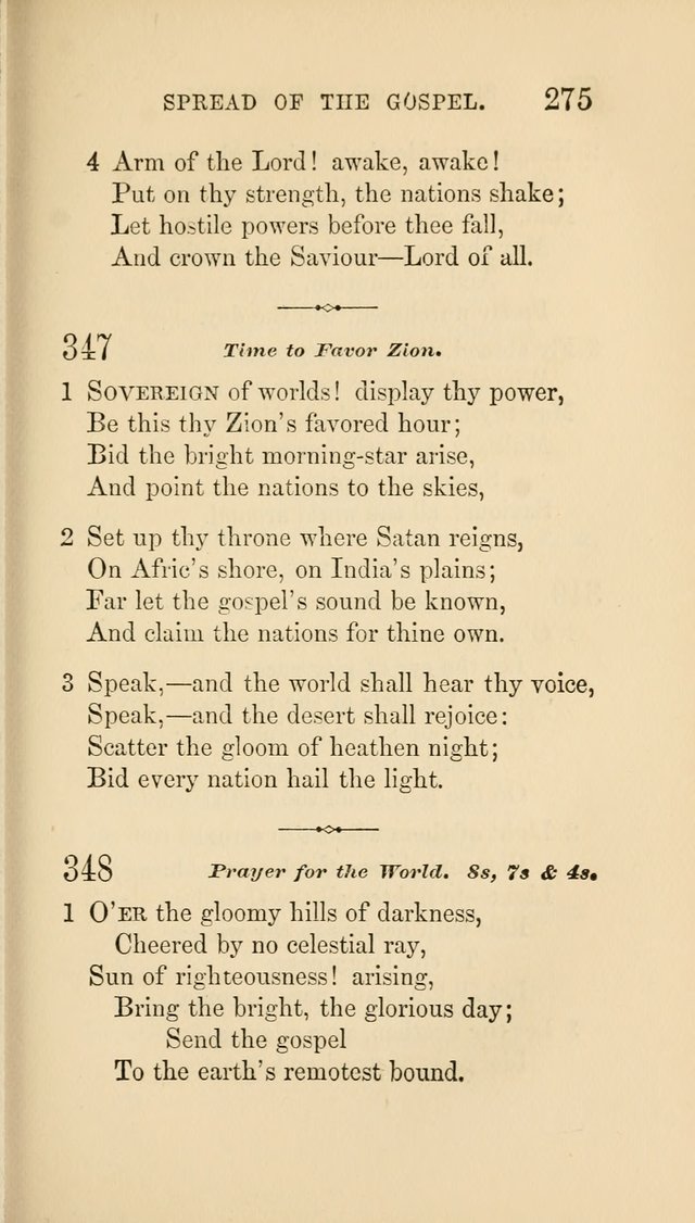 Social Hymn Book: Being the Hymns of the Social Hymn and Tune Book for the Lecture Room, Prayer Meeting, Family, and Congregation (2nd ed.) page 275