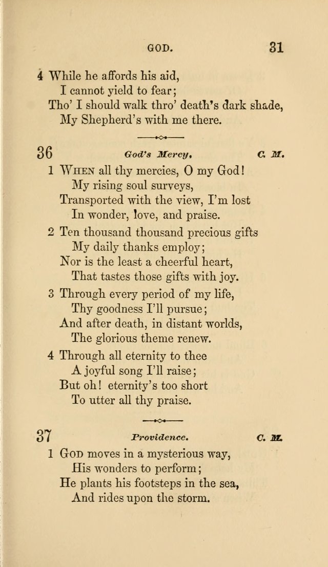 Social Hymn Book: Being the Hymns of the Social Hymn and Tune Book for the Lecture Room, Prayer Meeting, Family, and Congregation (2nd ed.) page 31