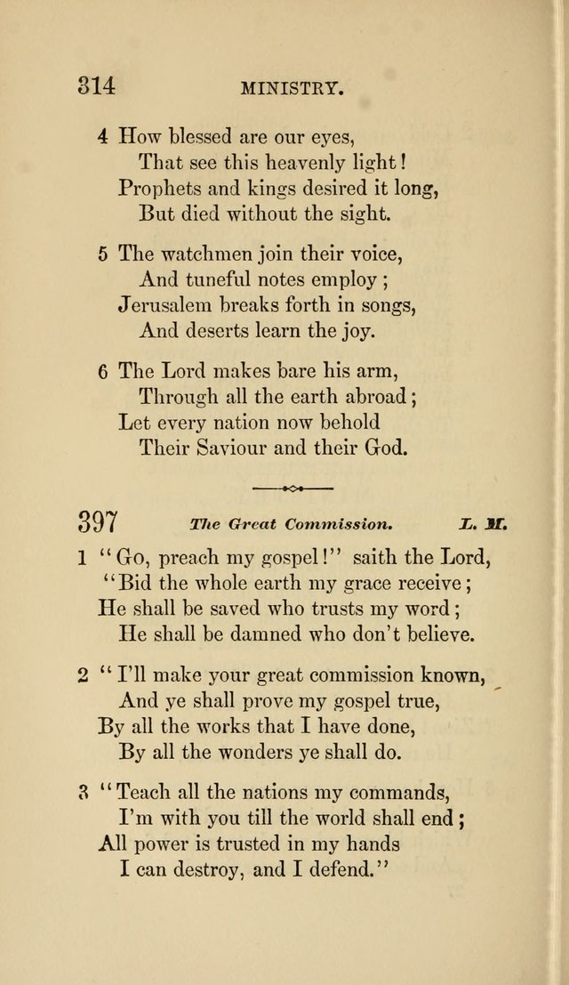 Social Hymn Book: Being the Hymns of the Social Hymn and Tune Book for the Lecture Room, Prayer Meeting, Family, and Congregation (2nd ed.) page 316