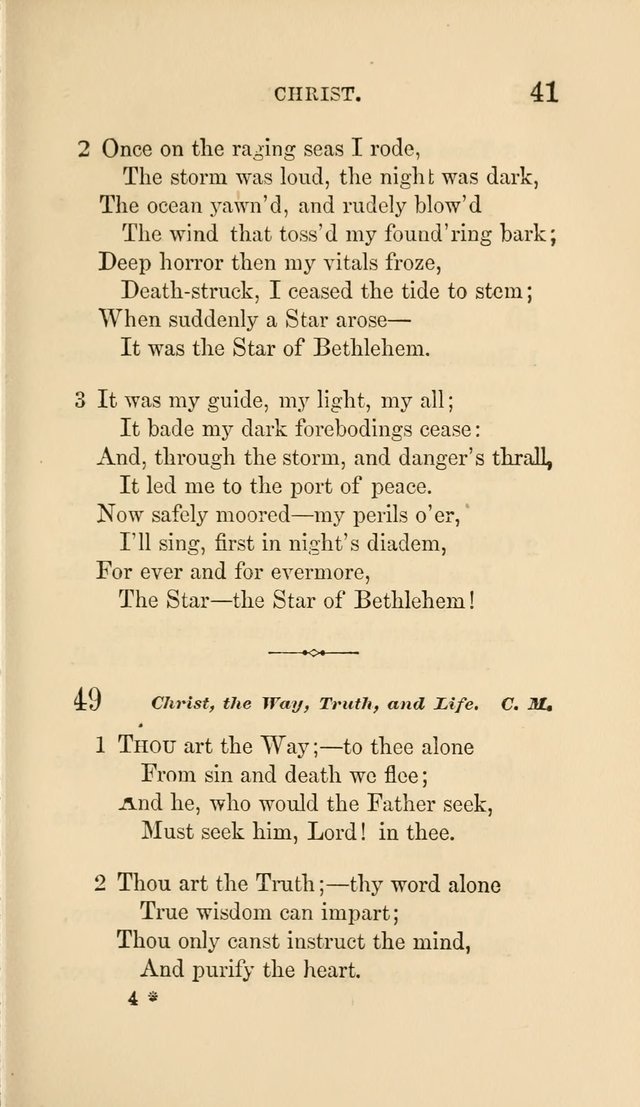 Social Hymn Book: Being the Hymns of the Social Hymn and Tune Book for the Lecture Room, Prayer Meeting, Family, and Congregation (2nd ed.) page 41