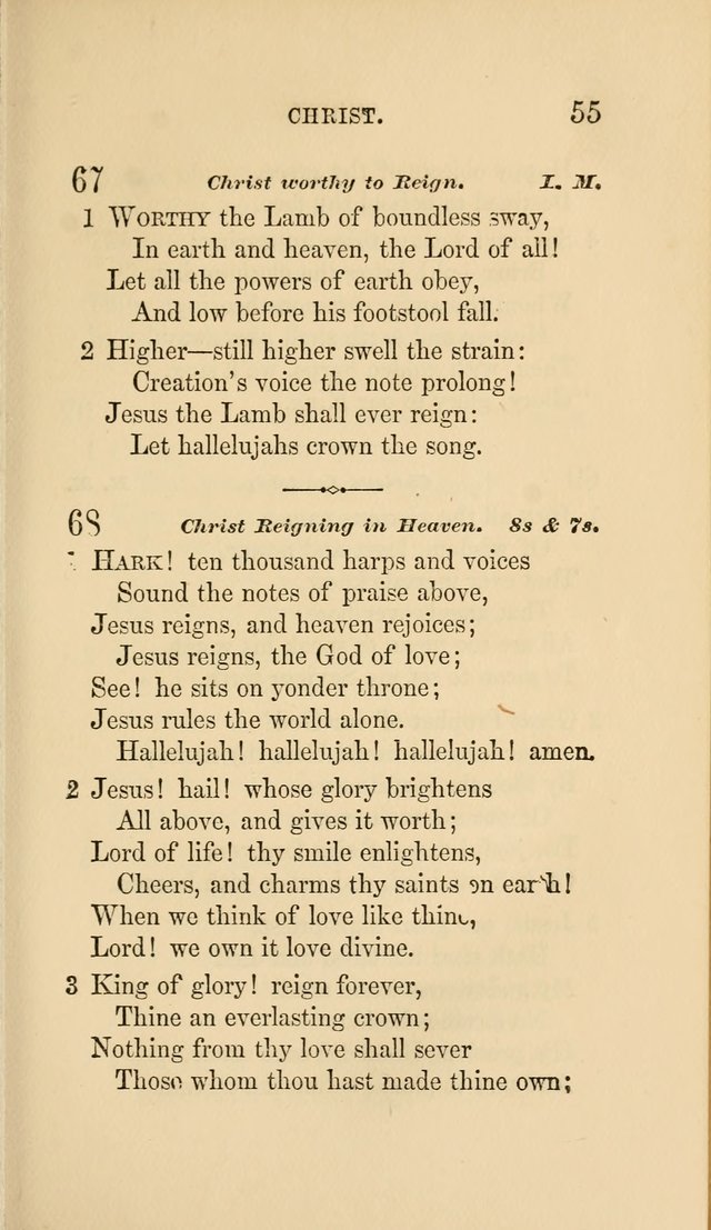 Social Hymn Book: Being the Hymns of the Social Hymn and Tune Book for the Lecture Room, Prayer Meeting, Family, and Congregation (2nd ed.) page 55