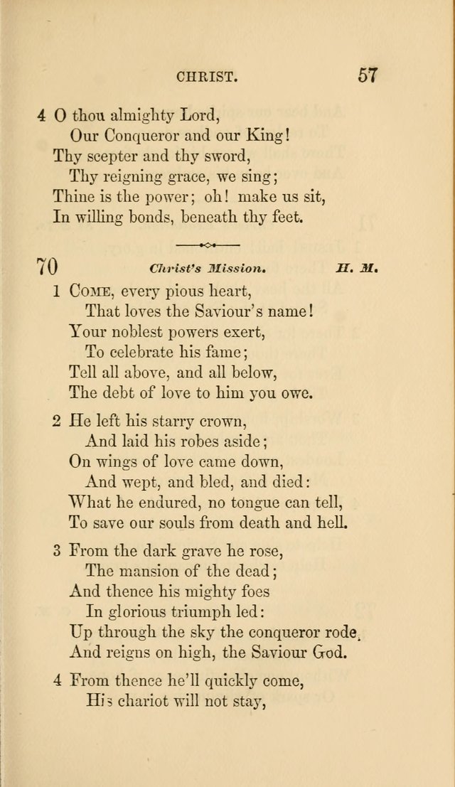 Social Hymn Book: Being the Hymns of the Social Hymn and Tune Book for the Lecture Room, Prayer Meeting, Family, and Congregation (2nd ed.) page 57