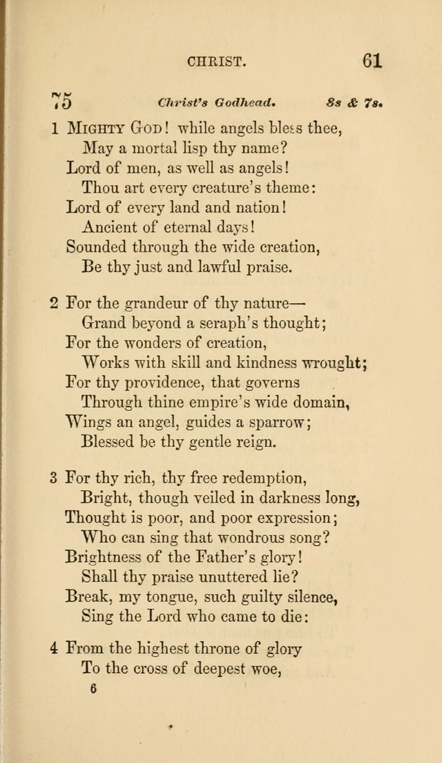 Social Hymn Book: Being the Hymns of the Social Hymn and Tune Book for the Lecture Room, Prayer Meeting, Family, and Congregation (2nd ed.) page 61