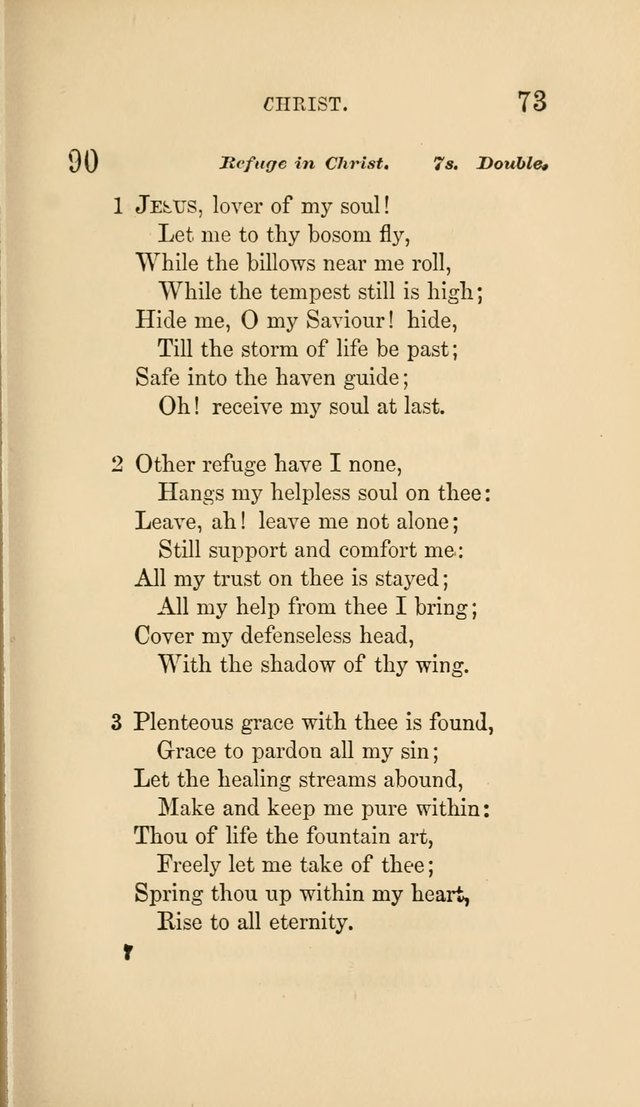 Social Hymn Book: Being the Hymns of the Social Hymn and Tune Book for the Lecture Room, Prayer Meeting, Family, and Congregation (2nd ed.) page 73