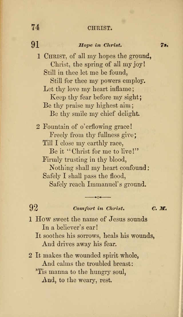 Social Hymn Book: Being the Hymns of the Social Hymn and Tune Book for the Lecture Room, Prayer Meeting, Family, and Congregation (2nd ed.) page 74