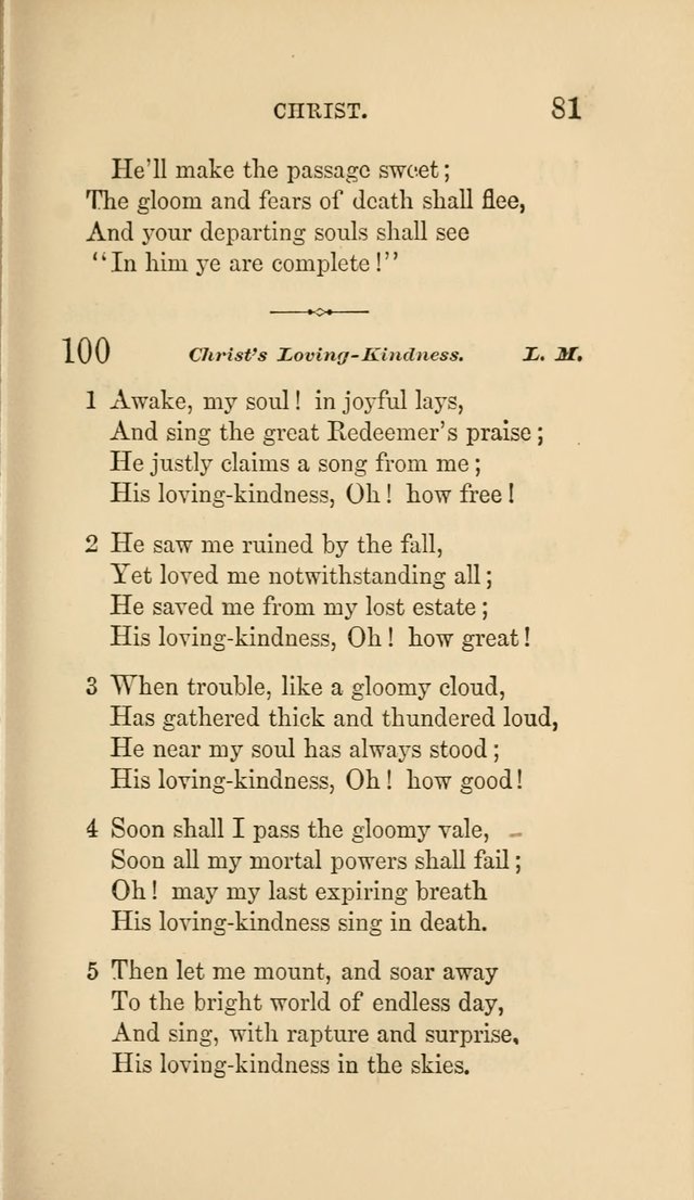 Social Hymn Book: Being the Hymns of the Social Hymn and Tune Book for the Lecture Room, Prayer Meeting, Family, and Congregation (2nd ed.) page 81