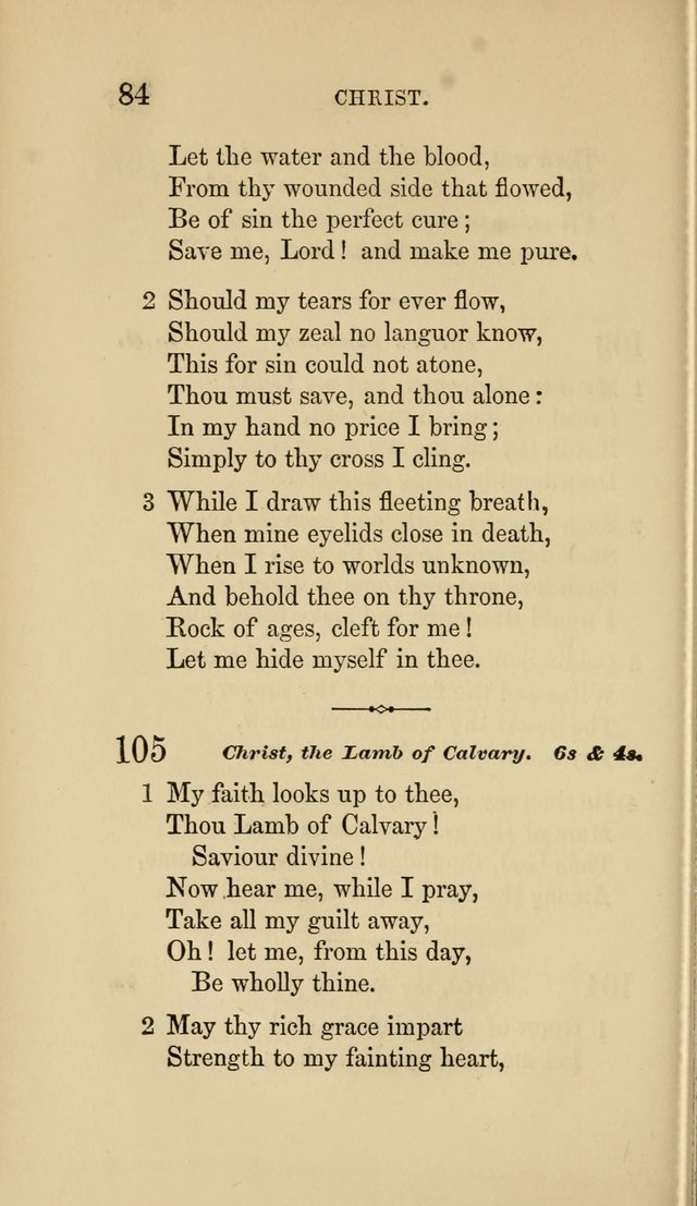 Social Hymn Book: Being the Hymns of the Social Hymn and Tune Book for the Lecture Room, Prayer Meeting, Family, and Congregation (2nd ed.) page 84