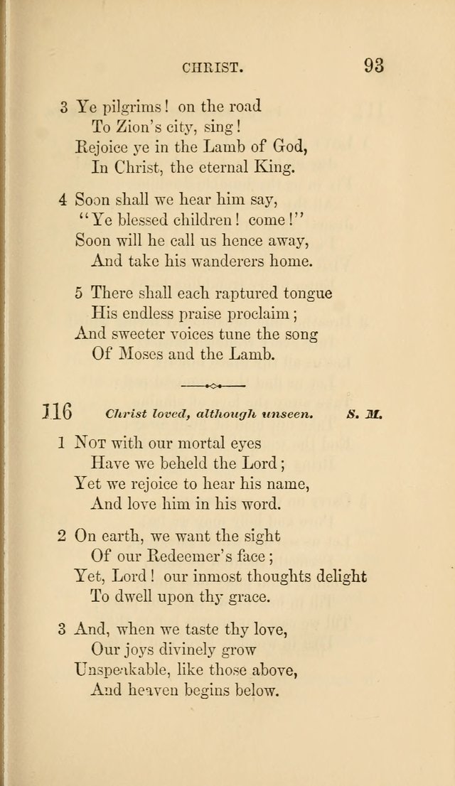 Social Hymn Book: Being the Hymns of the Social Hymn and Tune Book for the Lecture Room, Prayer Meeting, Family, and Congregation (2nd ed.) page 93