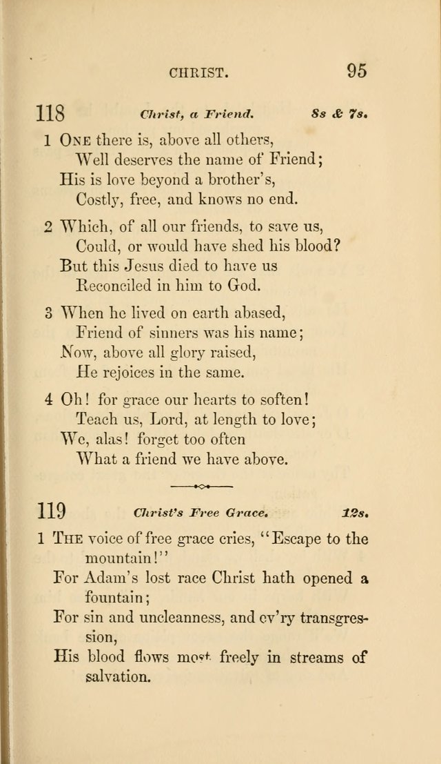 Social Hymn Book: Being the Hymns of the Social Hymn and Tune Book for the Lecture Room, Prayer Meeting, Family, and Congregation (2nd ed.) page 95