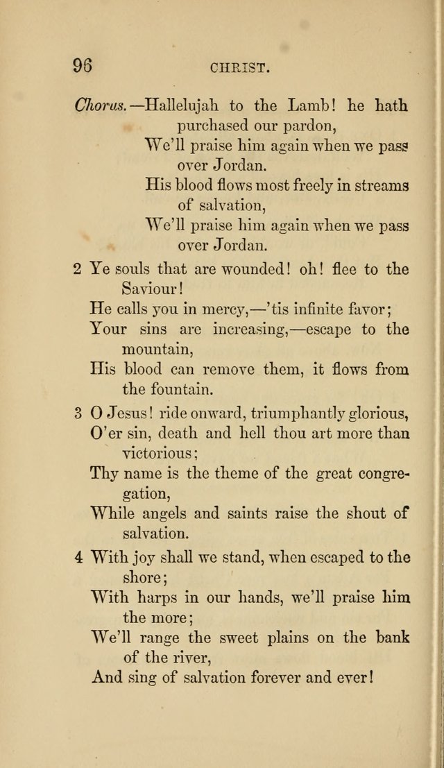 Social Hymn Book: Being the Hymns of the Social Hymn and Tune Book for the Lecture Room, Prayer Meeting, Family, and Congregation (2nd ed.) page 96