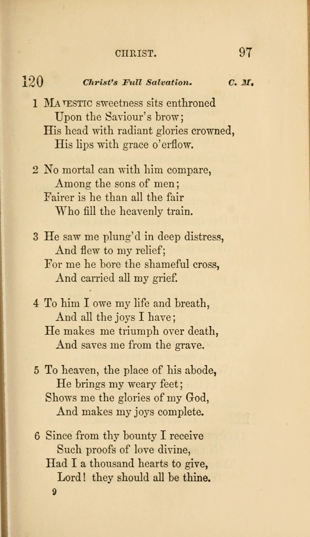 Social Hymn Book: Being the Hymns of the Social Hymn and Tune Book for the Lecture Room, Prayer Meeting, Family, and Congregation (2nd ed.) page 97