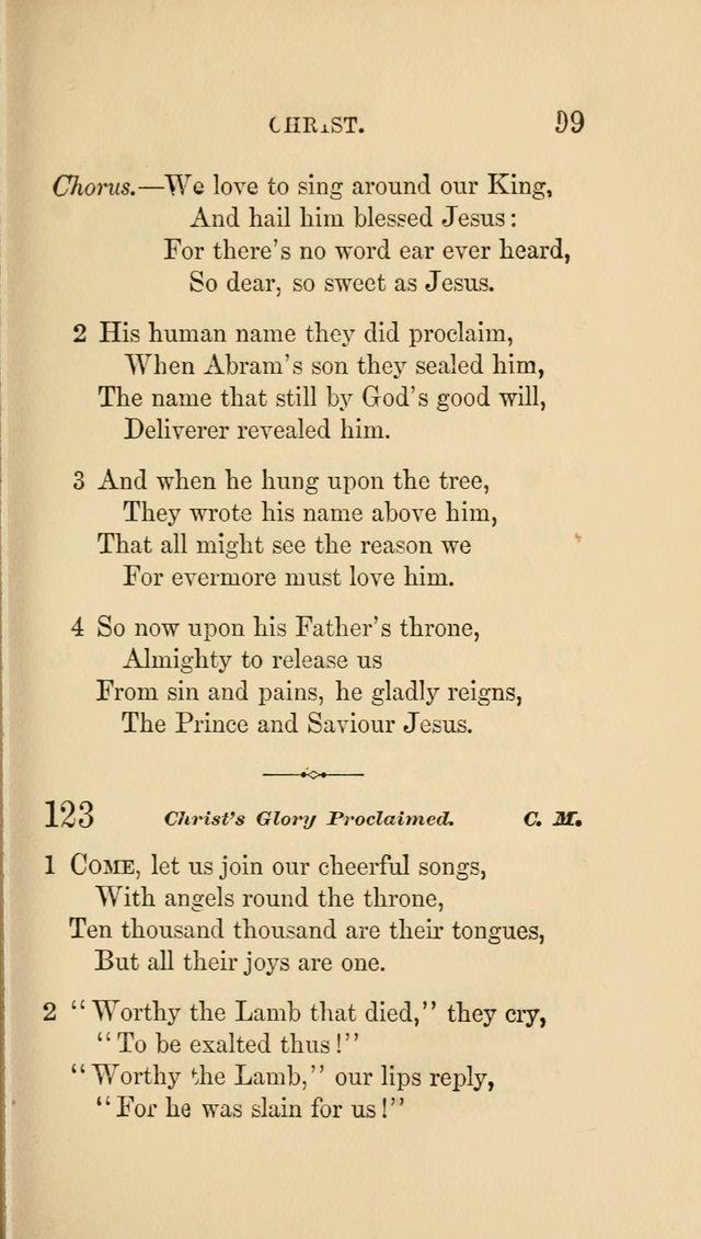 Social Hymn Book: Being the Hymns of the Social Hymn and Tune Book for the Lecture Room, Prayer Meeting, Family, and Congregation (2nd ed.) page 99